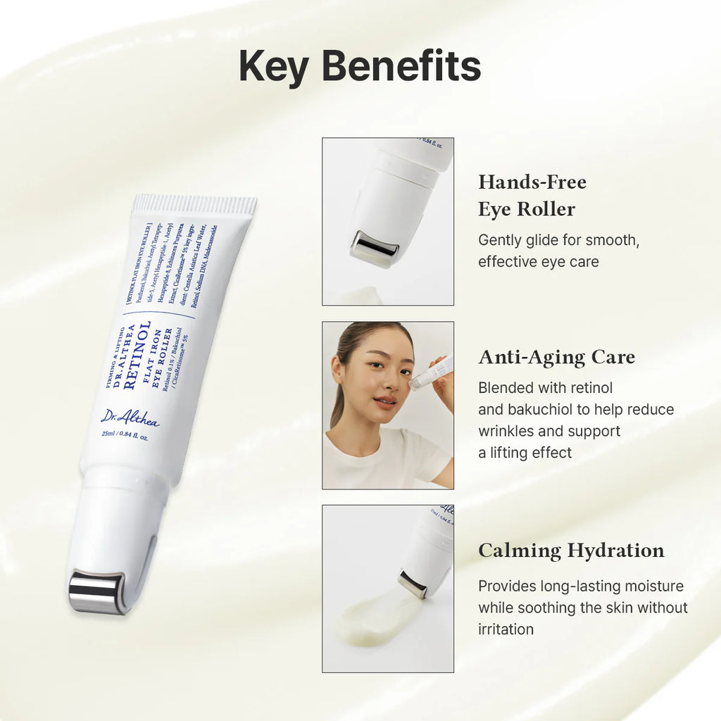 Dr.Althea - Retinol Flat Iron Eye Roller - Beauty Station by Rafia