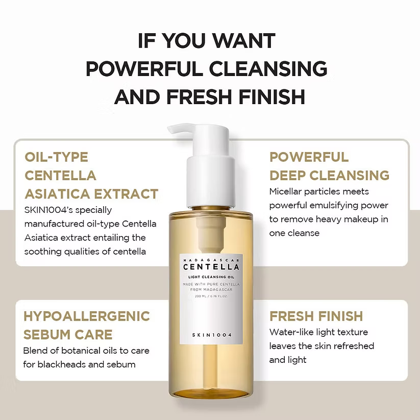 Skin1004 - Madagascar Centella Light Cleansing Oil - Beauty Station by Rafia