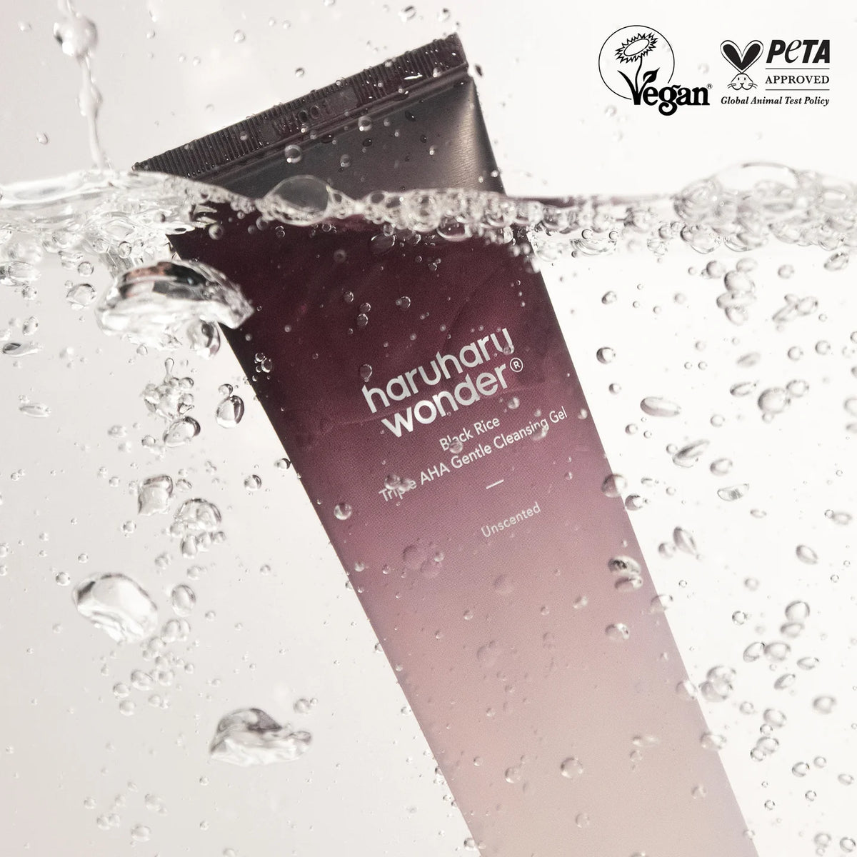 Haru Haru Wonder - Black Rice Unscented Triple AHA Gentle Cleansing Gel