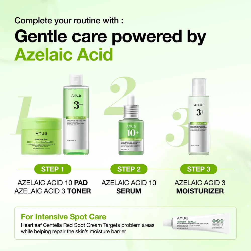 anua azelaic acid skin care routine