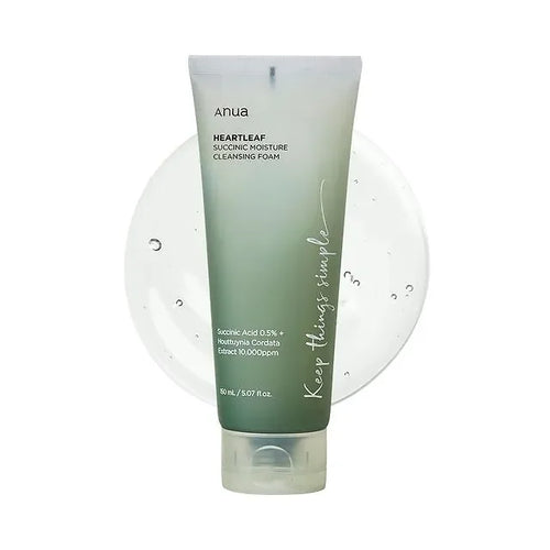 Anua - Heartleaf Succinic Moisture Cleansing Foam - Beauty Station by Rafia