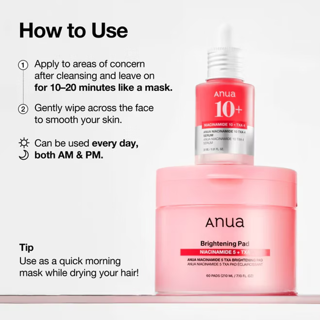 Anua - Niacinamide 5 TXA Brightening Pad - Beauty Station by Rafia