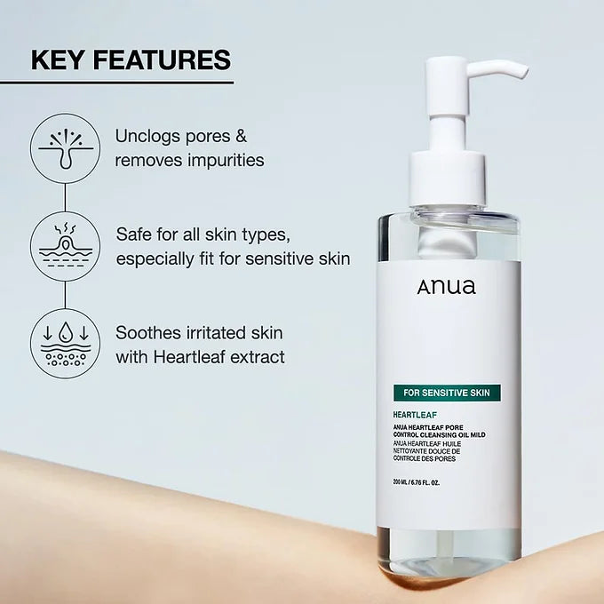 Anua - Heartleaf Pore Control Cleansing Oil Mild - Beauty Station by Rafia