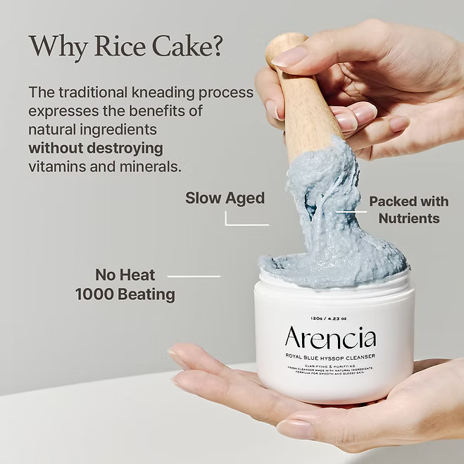 Arencia - Blue Hyssop Rice Mochi Cleanser