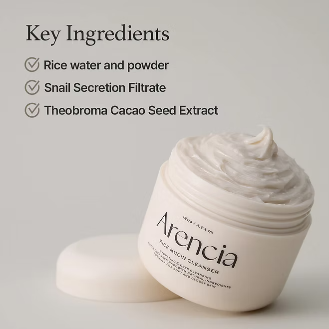 Arencia - Rice Mucin Face Cleanser - Beauty Station by Rafia