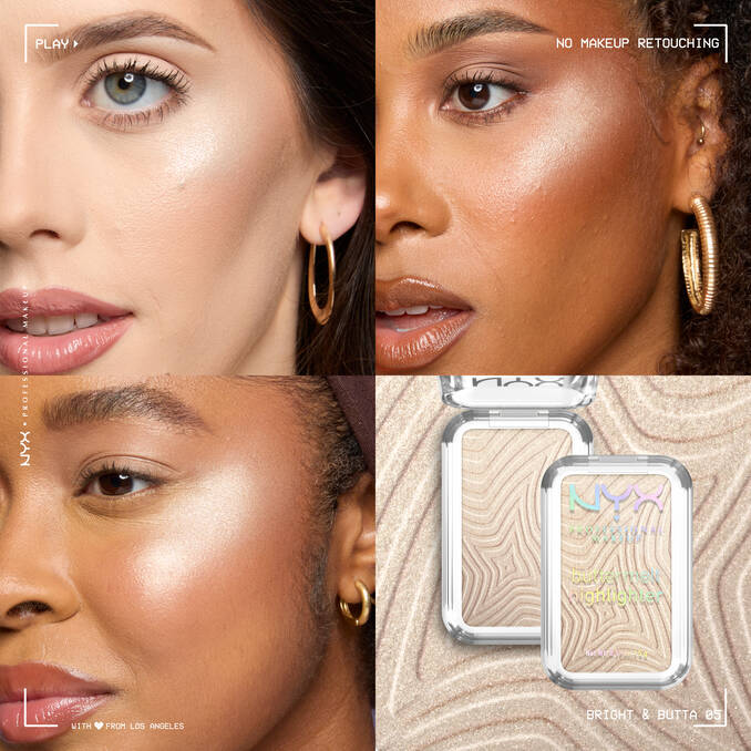 nyx buttermelt highlighter - shade light champagne