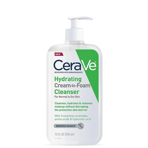 CeraVe - Hydrating Cream-to-Foam Cleanser - Beauty Station by Rafia