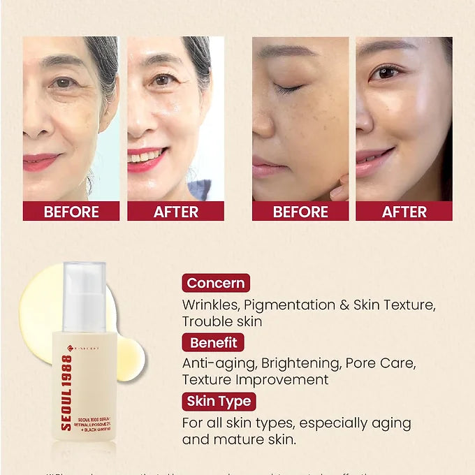 Ksecret - Seoul 1988 Serum : Retinal Liposome 2% + Black Ginseng - Beauty Station by Rafia