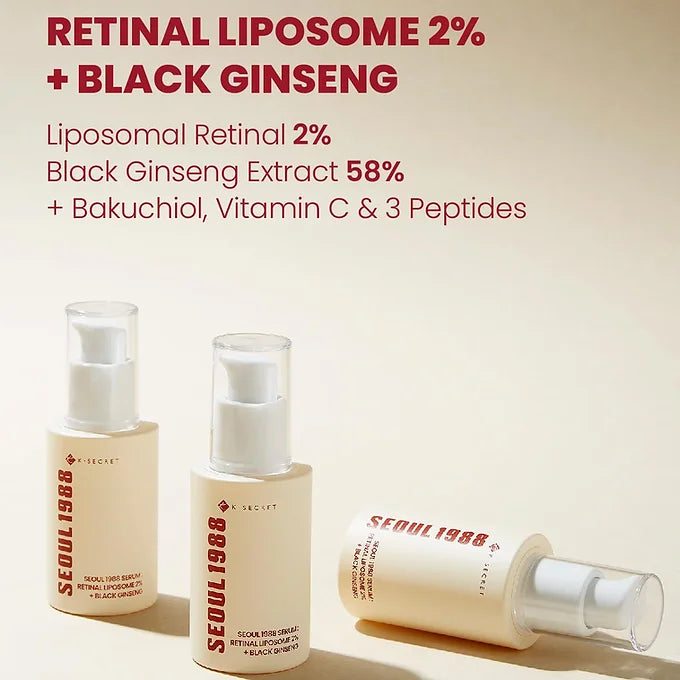 Ksecret - Seoul 1988 Serum : Retinal Liposome 2% + Black Ginseng - Beauty Station by Rafia