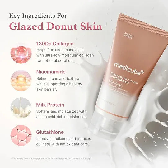 Medicube - Collagen Milk Toning Wrapping Mask - Beauty Station by Rafia