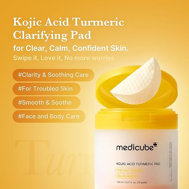 Medicube - Kojic Acid Tumeric Toner Pad (70 Pads)