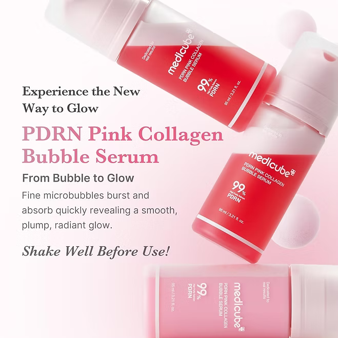 Medicube - PDRN Pink Collagen Bubble Serum - Beauty Station by Rafia