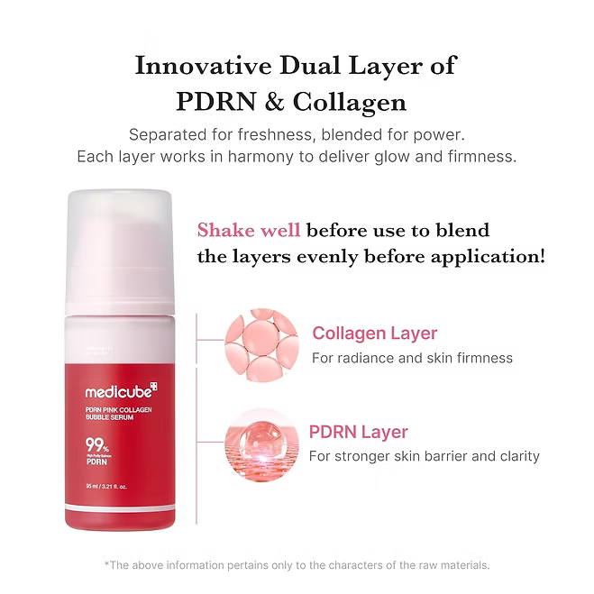 Medicube - PDRN Pink Collagen Bubble Serum - Beauty Station by Rafia