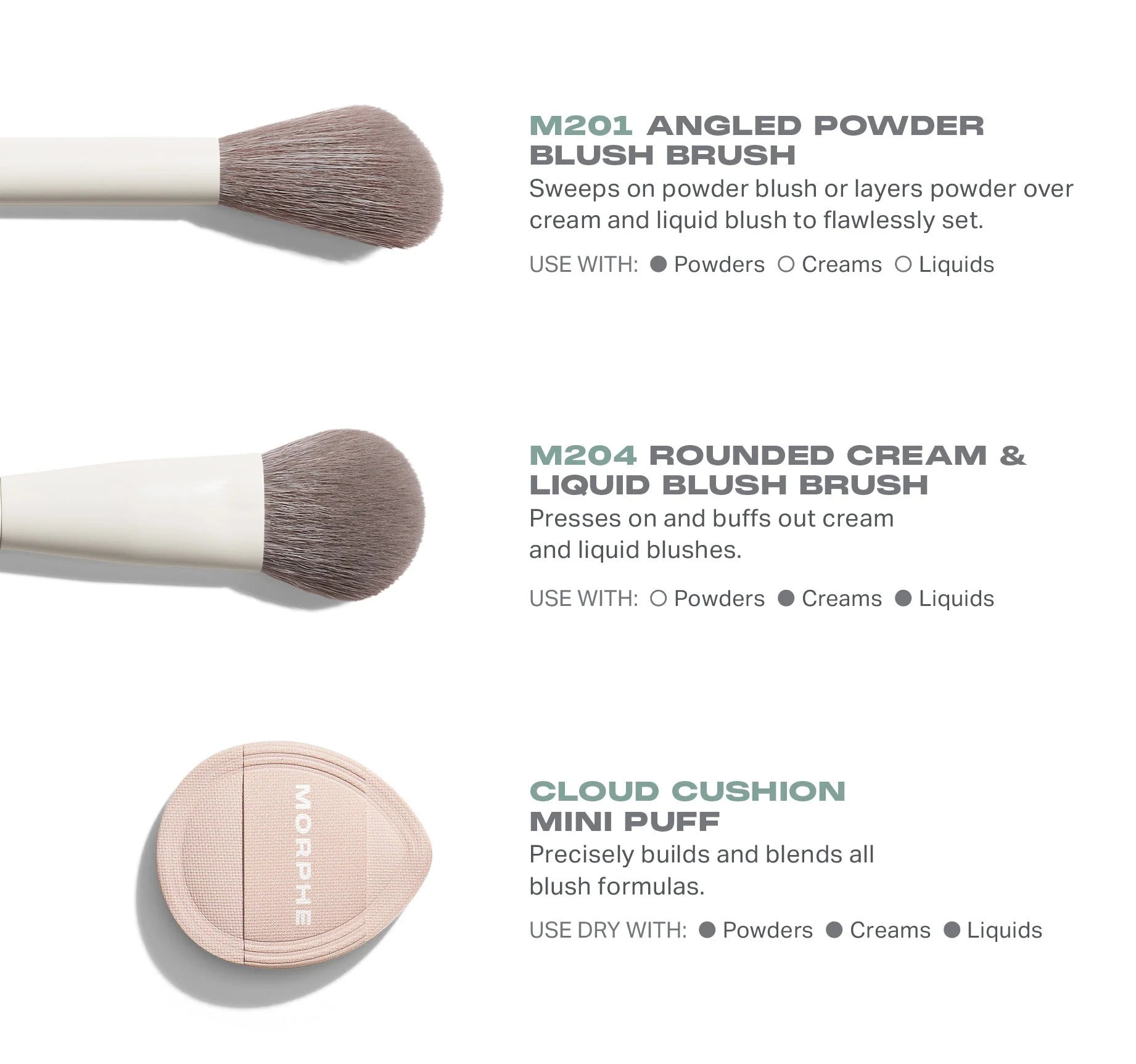 Morphe - Blush Layering Tool trio