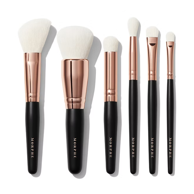 Morphe - Rose Away 6-Piece Face & Eye Travel Brush Set - Beauty Station by Rafia