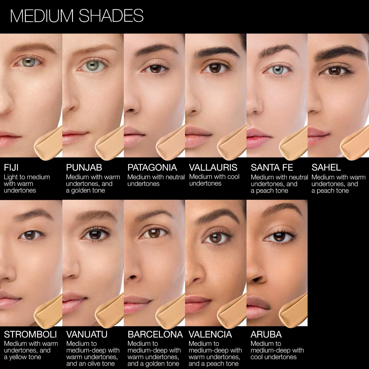 Nars - Natural Radiant Longwear Foundation Medium Shades