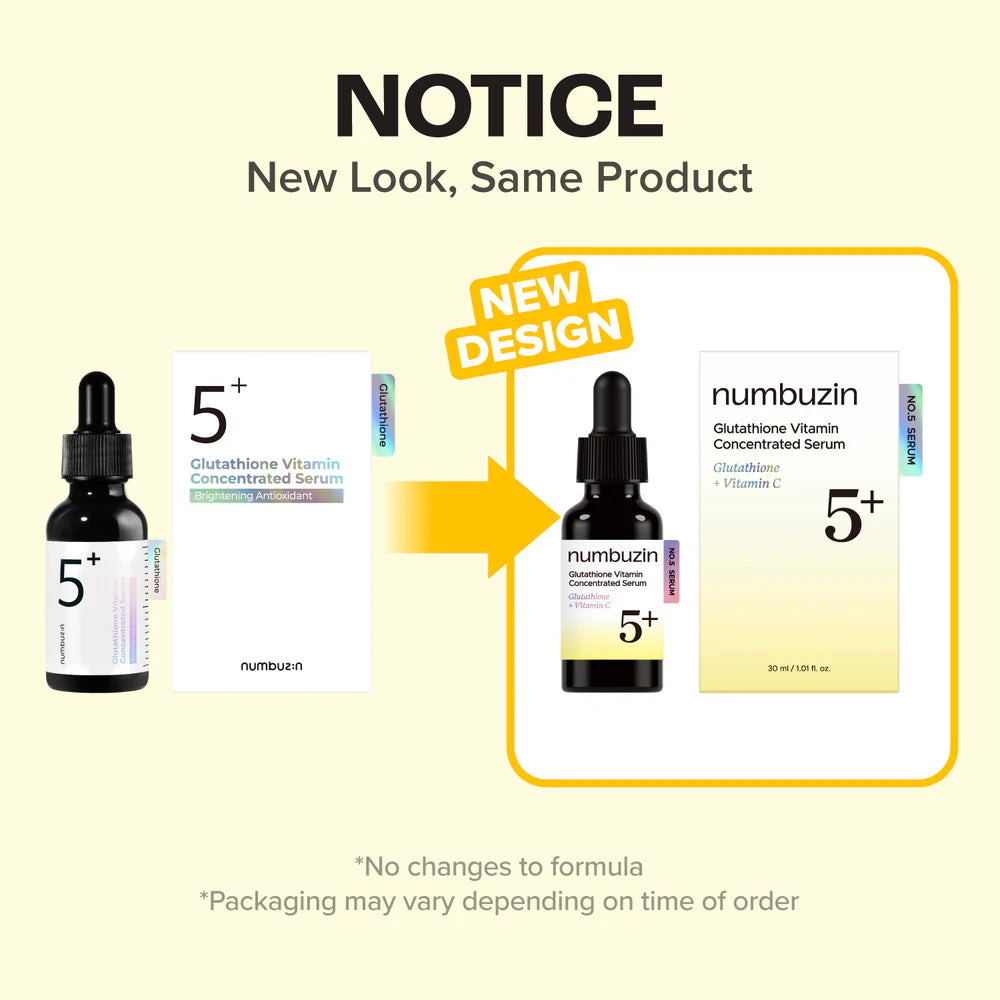 Numbuzin - No.5+ Glutathione Vitamin Concentrated Serum
