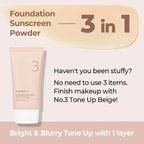 Numbuzin - No.3 Porcelain Base-skip Tone Up Beige - Beauty Station by Rafia