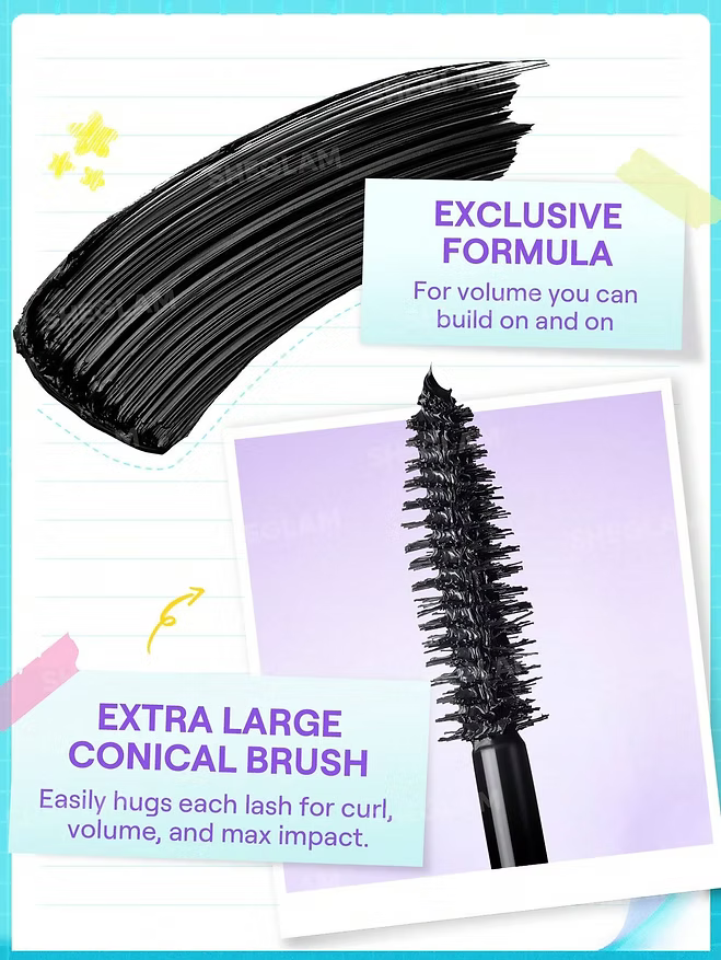 SHEGLAM - Lashlighter Mega Boost Mascara - Beauty Station by Rafia
