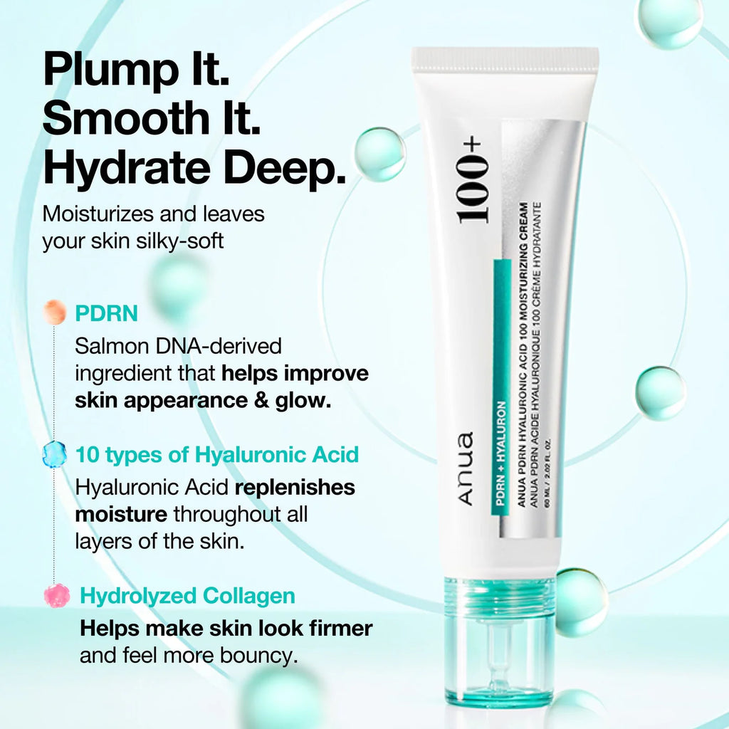Anua - PDRN Hyaluronic Acid 100 Moisturizing Cream - Beauty Station by Rafia