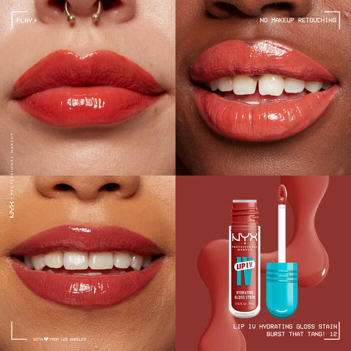 Nyx - Lip I.V. Hydrating Lip Gloss Stain - Beauty Station by Rafia