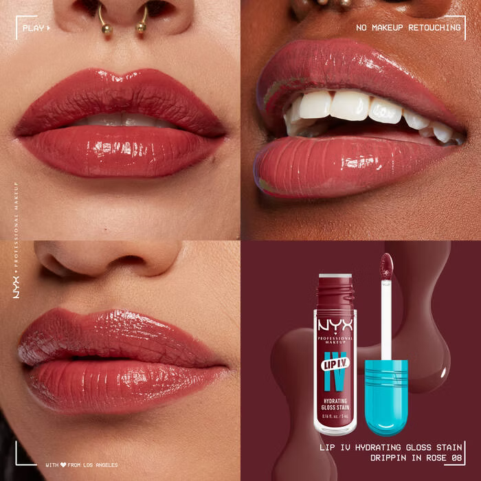 Nyx - Lip I.V. Hydrating Lip Gloss Stain - Beauty Station by Rafia