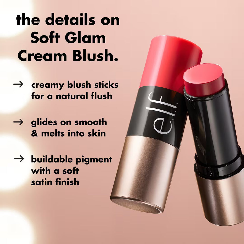 elf soft glam cream blush stick features