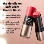 elf soft glam cream blush stick features