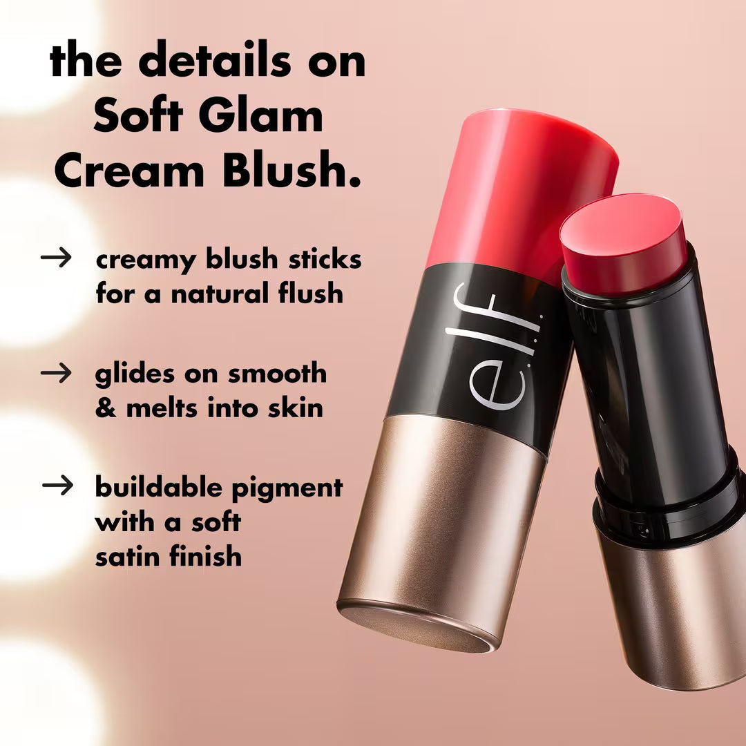 elf soft glam cream blush stick features