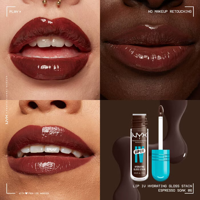 Nyx - Lip I.V. Hydrating Lip Gloss Stain - Beauty Station by Rafia