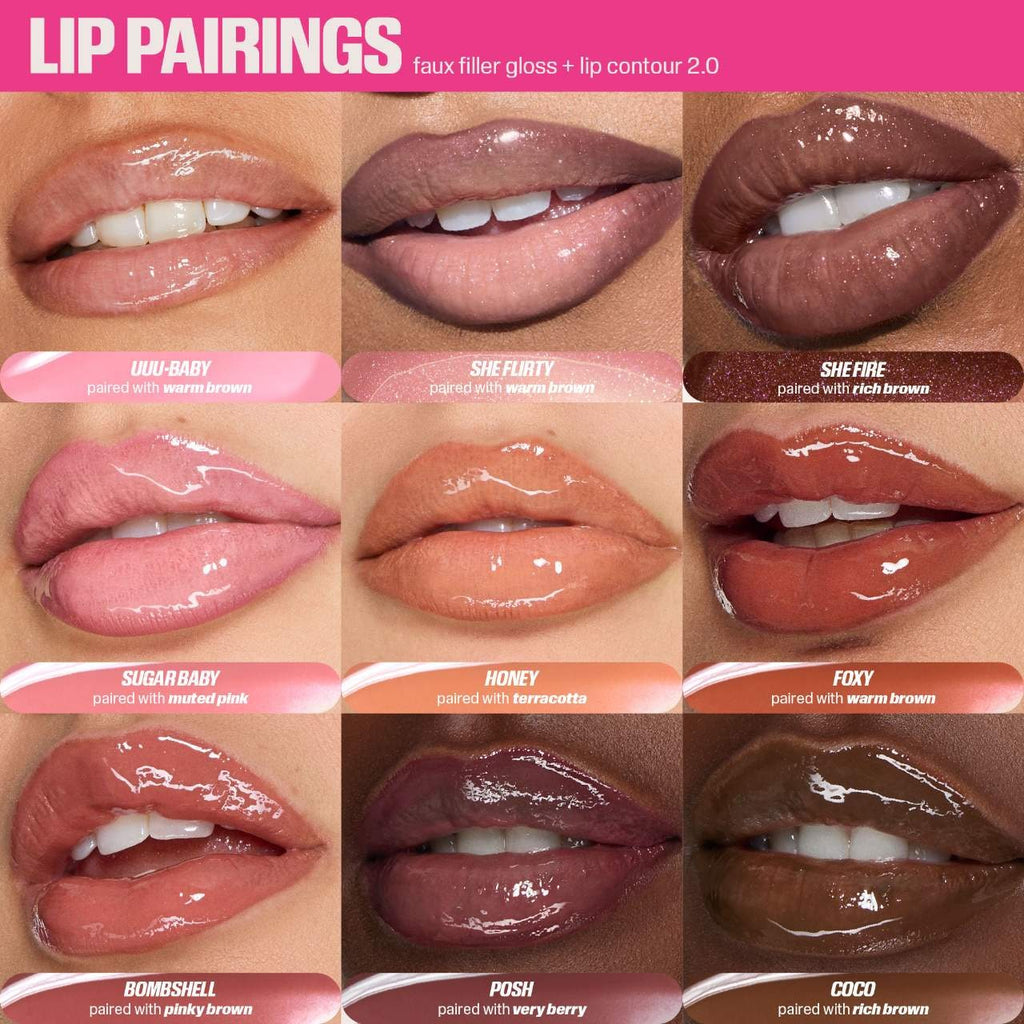 Huda Beauty - Faux Filler Extra Shine Lip Gloss - Beauty Station by Rafia