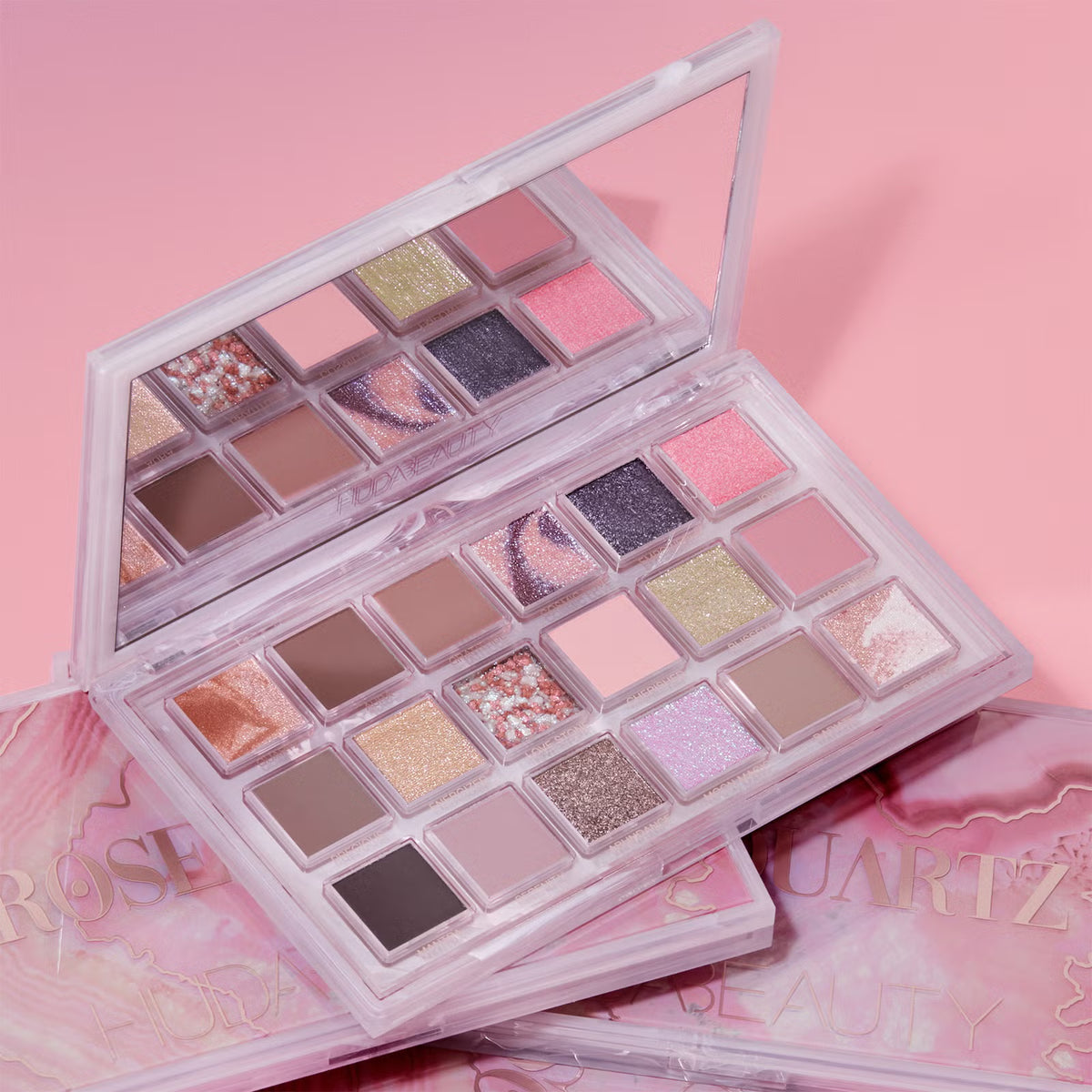 huda beauty rose quartz 18 eyeshadow palette