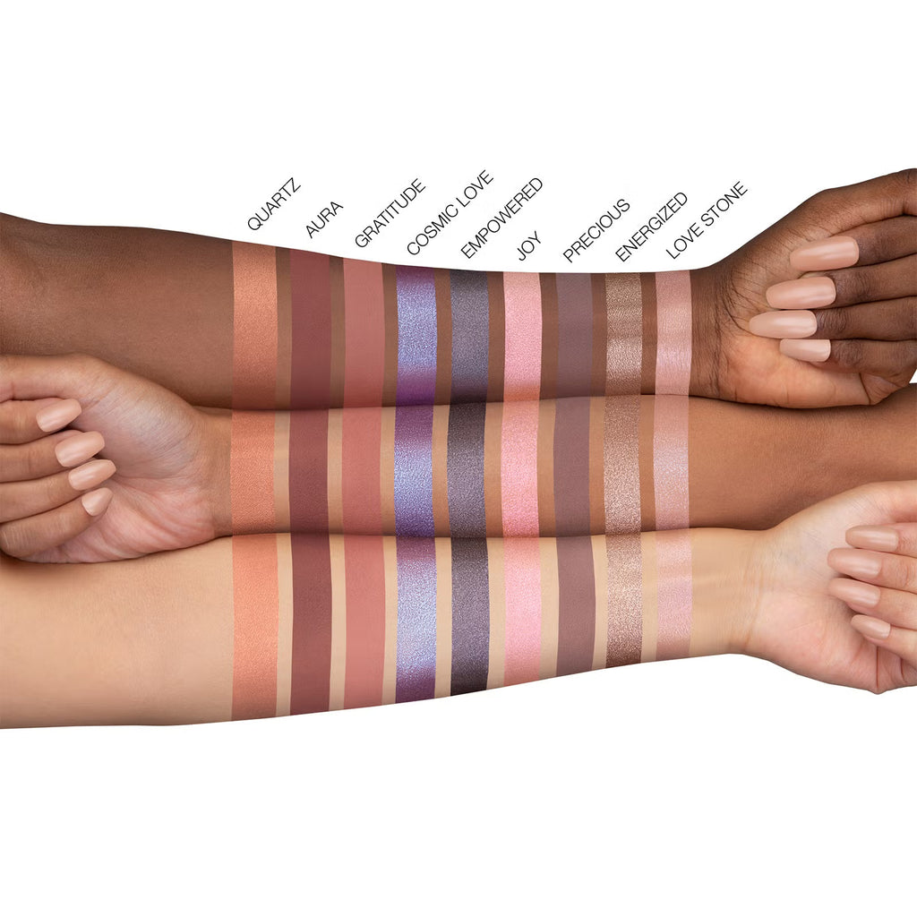 huda beauty rose quartz palette swatches