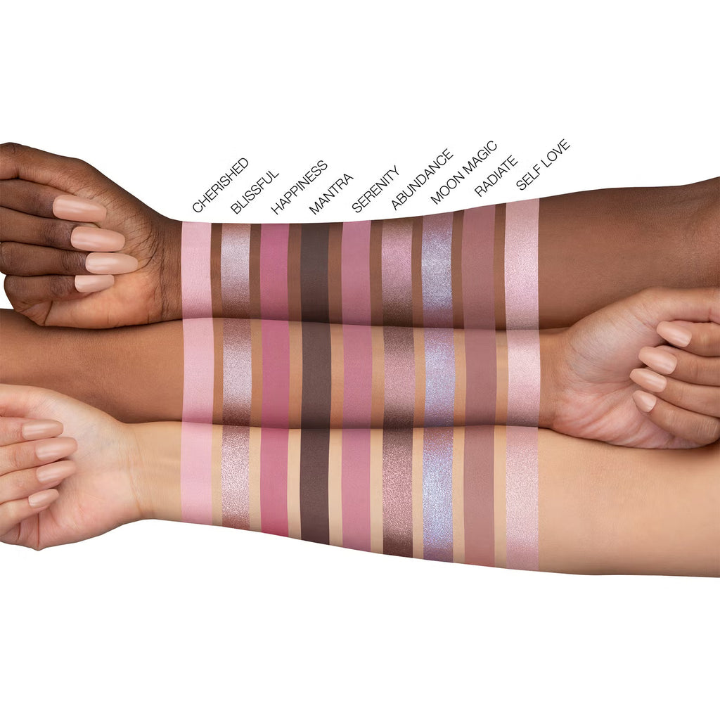 huda beauty rose quartz eyeshadow palette swatches