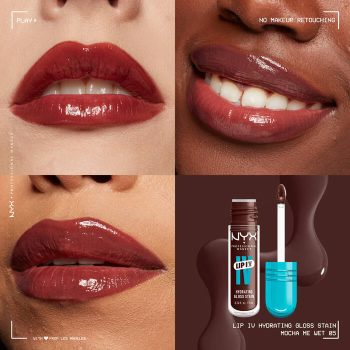 Nyx - Lip I.V. Hydrating Lip Gloss Stain - Beauty Station by Rafia