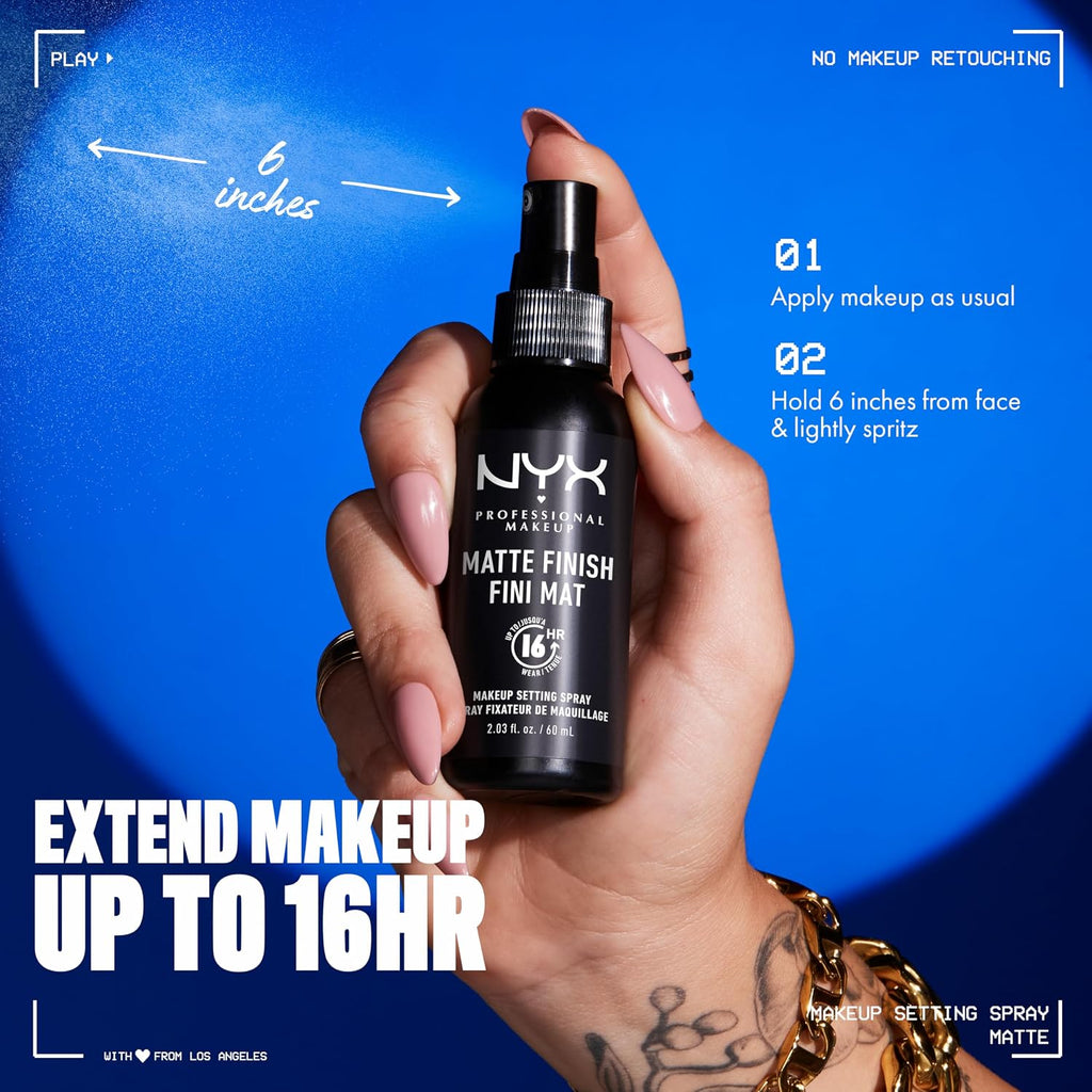 how to use NYX matte finish makeup setting spray